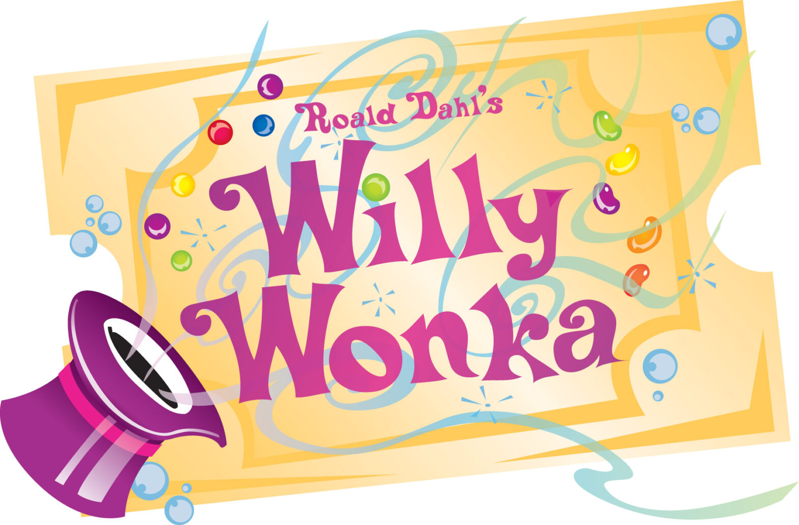 WIlly Wonka Logo Ticket